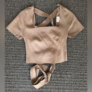 Tan cropped top